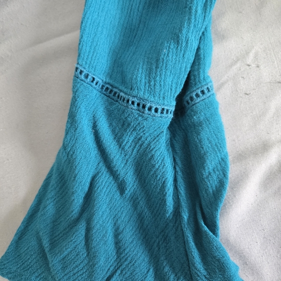 Wrangler Teal Off-Shoulder Blouse - Picture 2 of 3